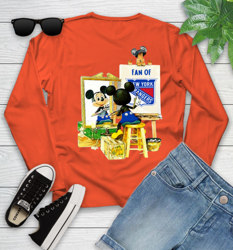 NHL Hockey New York Rangers Mickey Drawing Shirt 115
