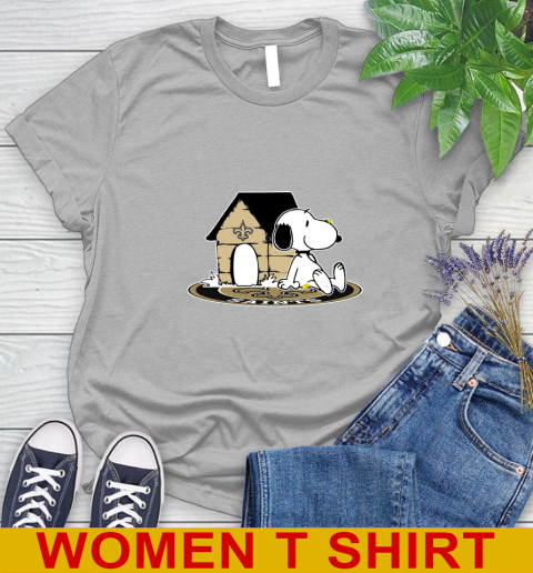 NFL Football New Orleans Saints Snoopy The Peanuts Movie Shirt Women's T-Shirt 5