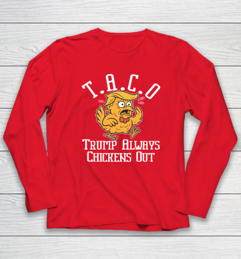 ChickenTtaco Trump Always Chickens Out Long Sleeve T-Shirt 6