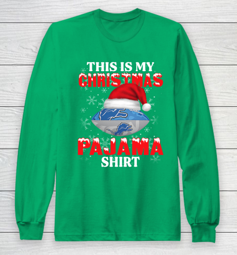 Detroit Lions This Is My Christmas Pajama Shirt NFL Long Sleeve T-Shirt 4