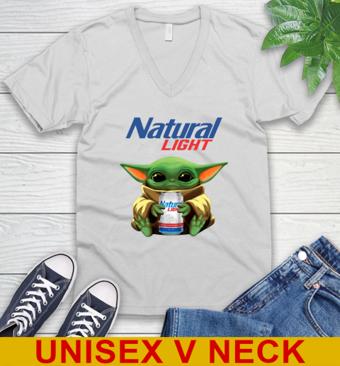 Star Wars Baby Yoda Hugs Natural Light Beer Shirt 49