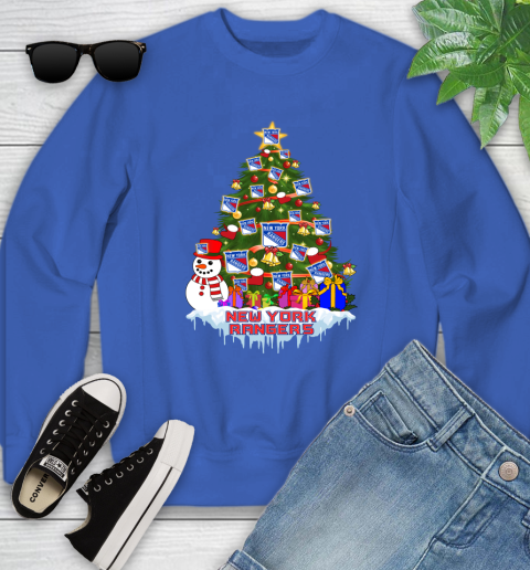 New York Rangers Merry Christmas NHL Hockey Sports Youth Sweatshirt 8