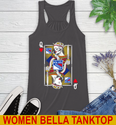 NHL Hockey New York Rangers The Queen Of Hearts Card Shirt Racerback Tank 10