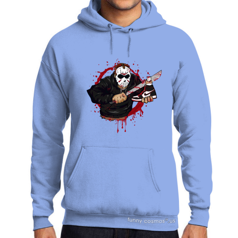 Air Jordan 1 Bloodline Matching Sneaker Tshirt Jason Voorhees Black and White Jordan Tshirt