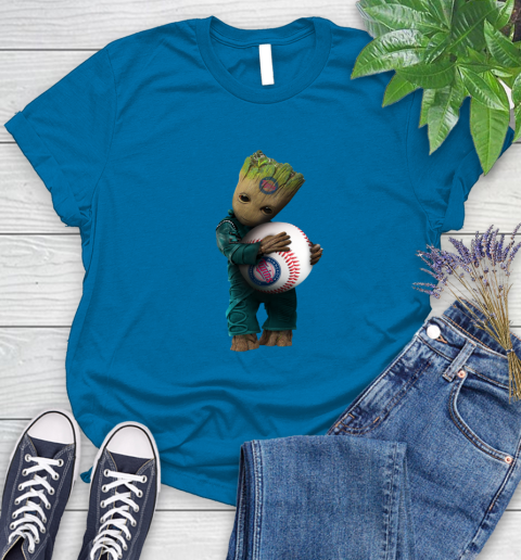 MLB Groot Guardians Of The Galaxy Baseball Sports Minnesota Twins Women's T-Shirt 7