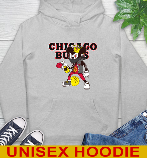 Chicago Bulls NBA Basketball Mickey Peace Sign Sports Hoodie 6