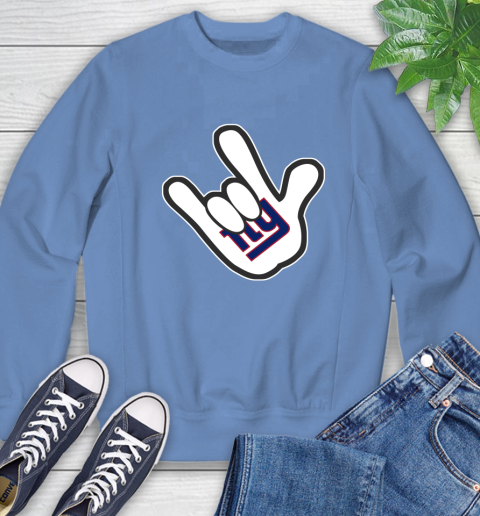 New York Giants NFL Football Mickey Rock Hand Disney Sweatshirt 11