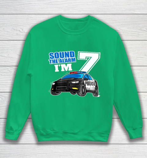 Kids Police Car 7th Birthday Shirt Boy 7 Cop Policeman Officer 7 Year Old Sweatshirt 5
