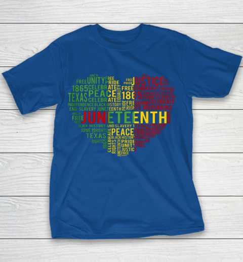 Juneteenth Heart Black History Afro American African Freedom Youth T-Shirt 6