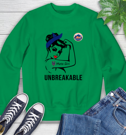 MLB New York Mets Girl Unbreakable Baseball Sports Sweatshirt 4
