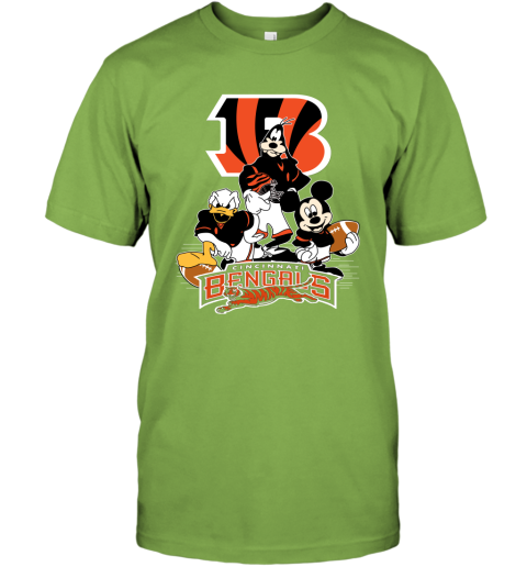 NFL Cincinnati Bengals Mickey Mouse Donald Duck Goofy Football T