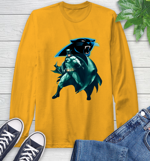 NFL Batman Football Sports Carolina Panthers Long Sleeve T-Shirt 3