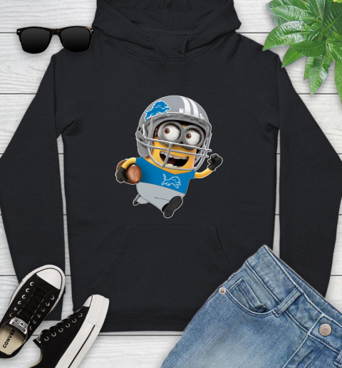 NFL Detroit Lions Minions Disney Football Sports Youth Hoodie 3 NFL Detroit Lions Minions Disney Football Sports Youth Hoodie - Image 3
