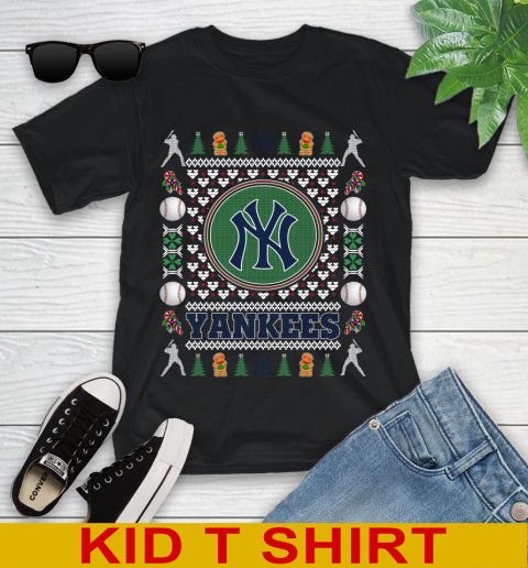 New York Yankees Merry Christmas MLB Baseball Loyal Fan Youth T-Shirt