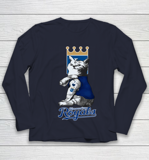 MLB Baseball My Cat Loves Kansas City Royals Youth Long Sleeve 2