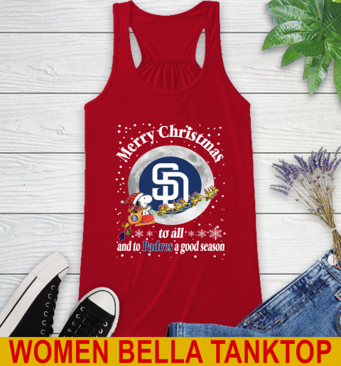 San Diego Padres Merry Christmas To All And To Padres A Good Season MLB Baseball Sports Racerback Tank 4