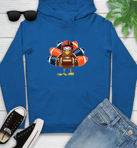 Denver Broncos Turkey Thanksgiving Day Youth Hoodie 9