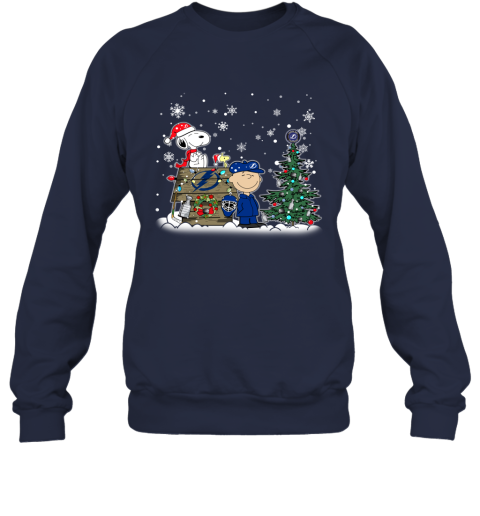 NHL Tampa Bay Lightning Snoopy Charlie Brown Woodstock Christmas Stanley Cup Hockey T Shirt qn464sW6B87 sweatshirt 35 95 151514 front navy