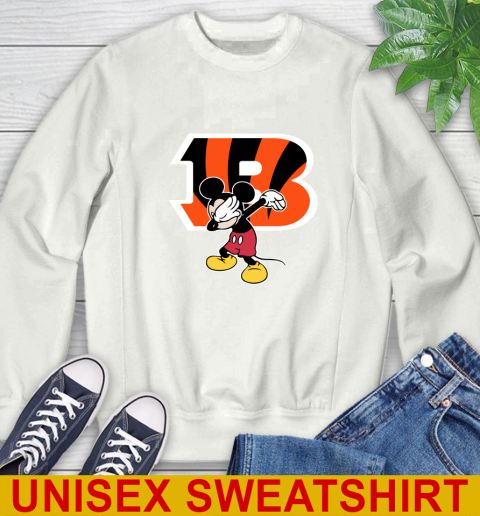 Cincinnati Bengals NFL Football Dabbing Mickey Disney Sports Sweatshirt