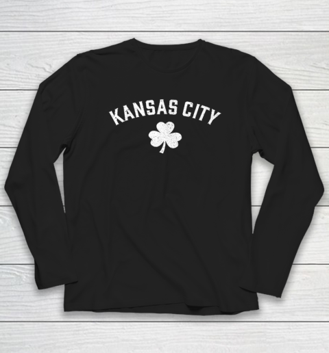 Kansas City St Patrick's Shirt  Patty's Day Shamrock Long Sleeve T-Shirt