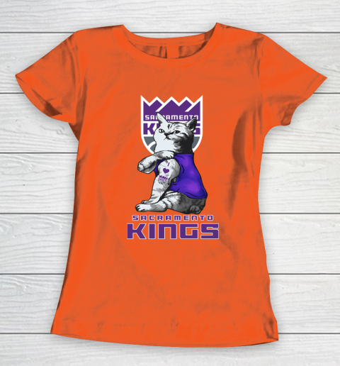 NBA Basketball My Cat Loves Sacramento Kings Women's T-Shirt 4 NBA Basketball My Cat Loves Sacramento Kings Women's T-Shirt - Image 4