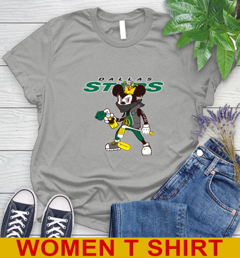 Dallas Stars NHL Hockey Mickey Peace Sign Sports Women's T-Shirt 11