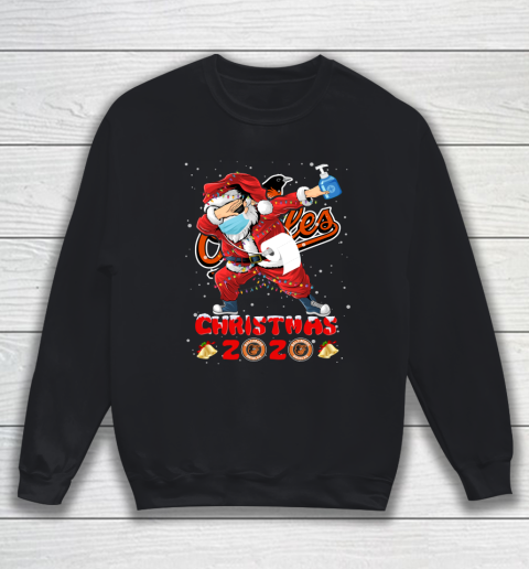 Baltimore Orioles Funny Santa Claus Dabbing Christmas 2020 MLB Sweatshirt