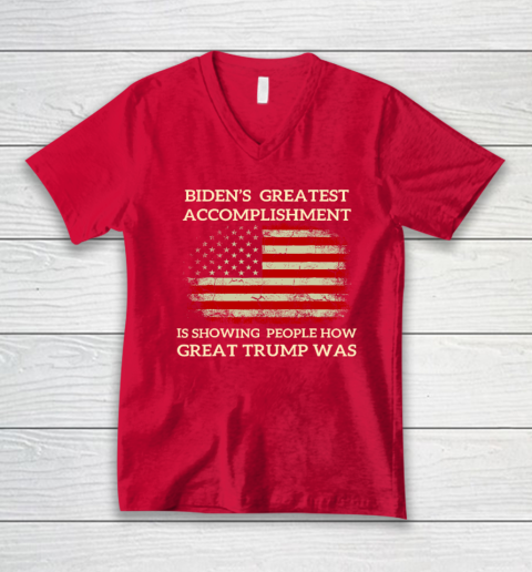 Funny Biden's Greatest Accomplishment Is Showing Trump 2024 V-Neck T-Shirt 5