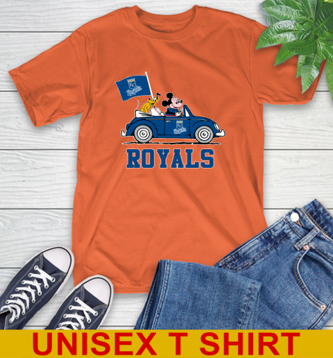 MLB Baseball Kansas City Royals Pluto Mickey Driving Disney Shirt T-Shirt 5