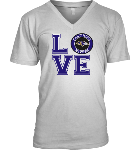 Baltimore Ravens Love V-Neck T-Shirt