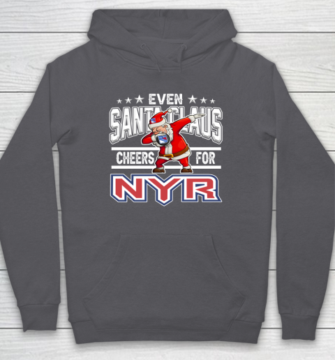 New York Rangers Even Santa Claus Cheers For Christmas NHL Hoodie 4