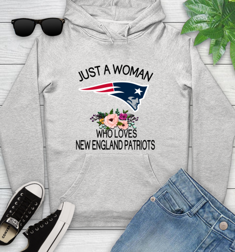 NFL Just A Woman Who Loves New England Patriots Football Sports Youth Hoodie