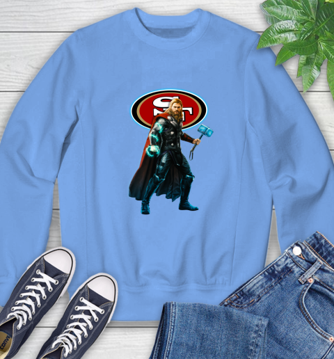 NFL Thor Avengers Endgame Football San Francisco 49ers Sweatshirt 11