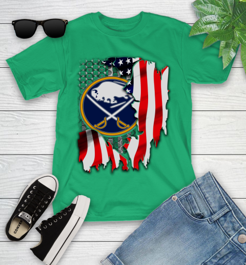 Buffalo Sabres NHL Hockey American Flag Youth T-Shirt 8