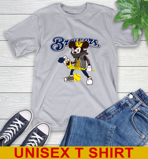 Milwaukee Brewers MLB Baseball Mickey Peace Sign Sports T-Shirt 6