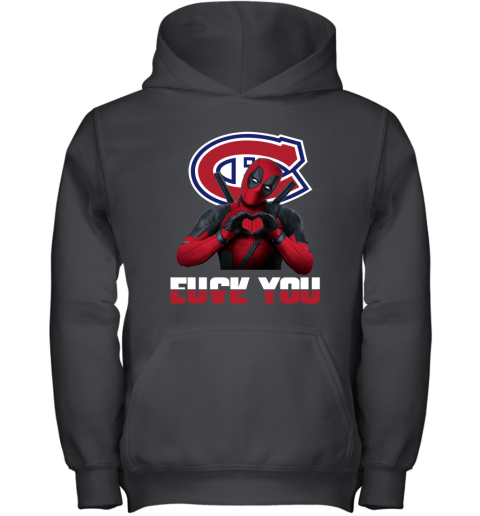 NHL Montreal Canadiens Deadpool Love You Fuck You Hockey Sports 2HnMKPXKJVo youth hoodie 43 95 151514 front black