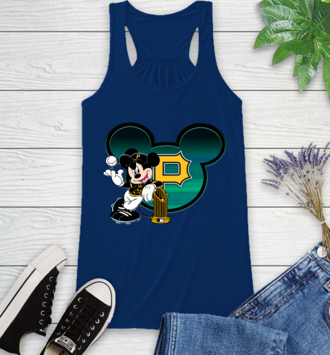MLB Pittsburgh Pirates The Commissioner's Trophy Mickey Mouse Disney Racerback Tank 9