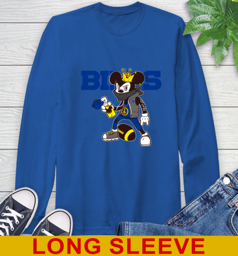 Buffalo Bills NFL Football Mickey Peace Sign Sports Long Sleeve T-Shirt 9