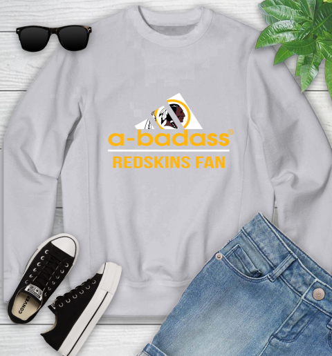 Washington Redskins NFL Football A Badass Adidas Adoring Fan Sports Youth Sweatshirt 3