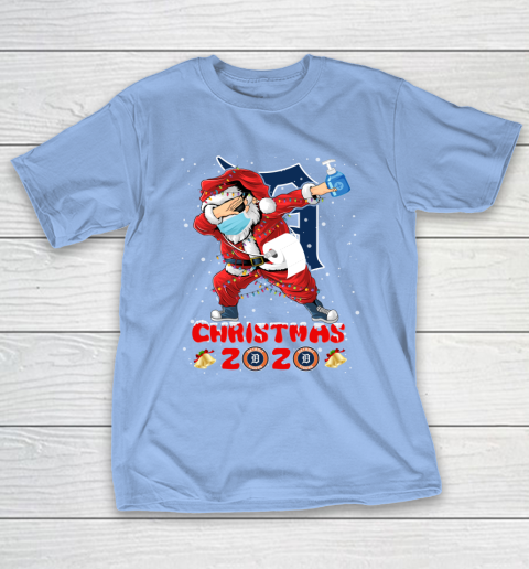 Detroit Tigers Funny Santa Claus Dabbing Christmas 2020 MLB T-Shirt 10