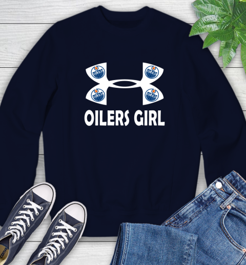 NHL Edmonton Oilers Girl Under Armour Hockey Sports Sweatshirt