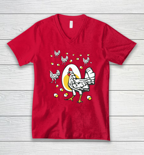 Roseanne Chicken Shirt  Funny Roseanne Rooster and Egg V-Neck T-Shirt 3