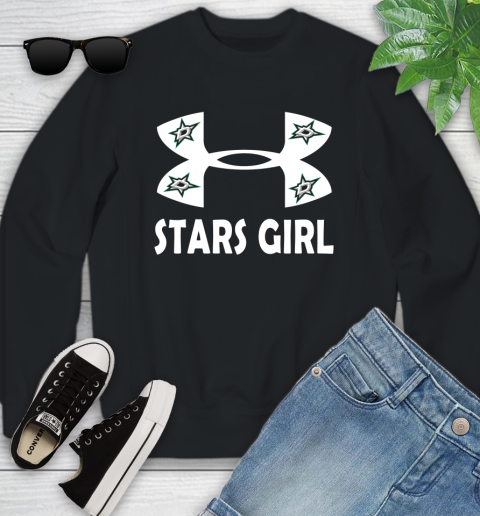 NHL Dallas Stars Girl Under Armour Hockey Sports Youth Sweatshirt