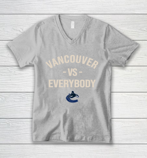 Vancouver Canucks Vs Everybody V-Neck T-Shirt 3