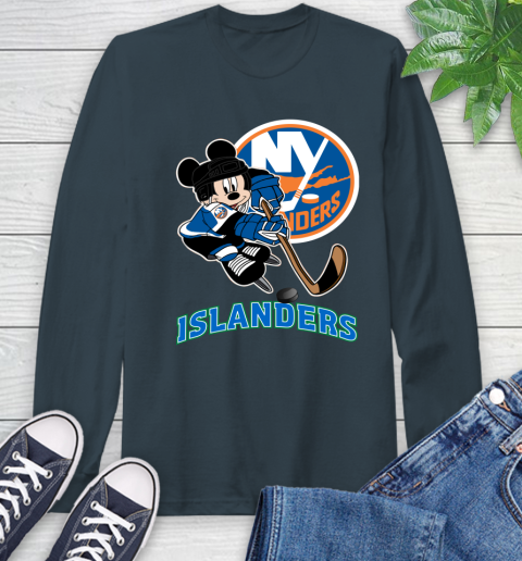 NHL New York Islanders Mickey Mouse Disney Hockey T Shirt Long Sleeve T-Shirt 8