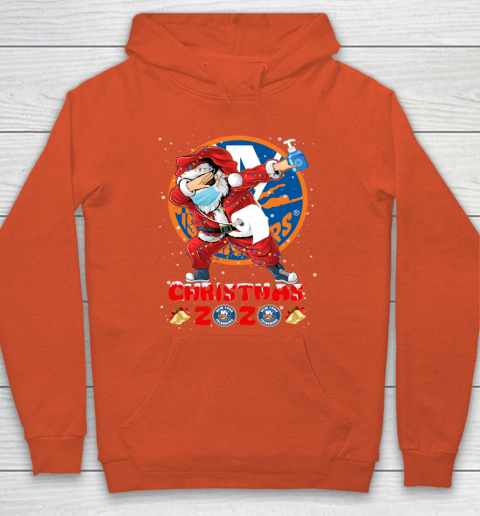 New York Islanders Funny Santa Claus Dabbing Christmas 2020 NHL Hoodie 3