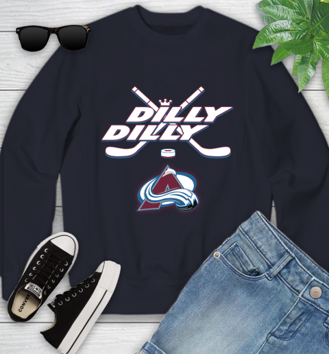 NHL Colorado Avalanche Dilly Dilly Hockey Sports Youth Sweatshirt 3