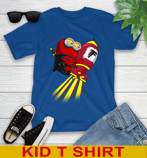 NFL Football Atlanta Falcons Deadpool Minion Marvel Shirt Youth T-Shirt 10