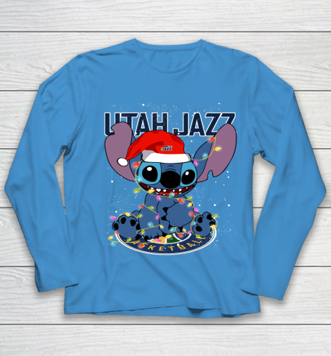 Utah Jazz NBA noel stitch Basketball Christmas Youth Long Sleeve 4