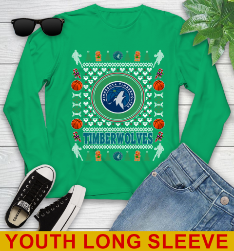 Minnesota Timberwolves Merry Christmas NBA Basketball Loyal Fan Youth Long Sleeve 7